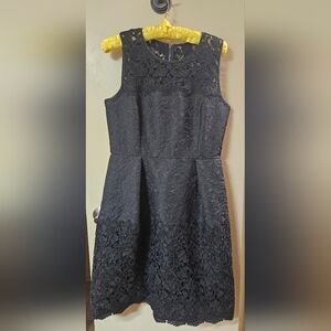 White House Black Market Black Floral Dress Size 10